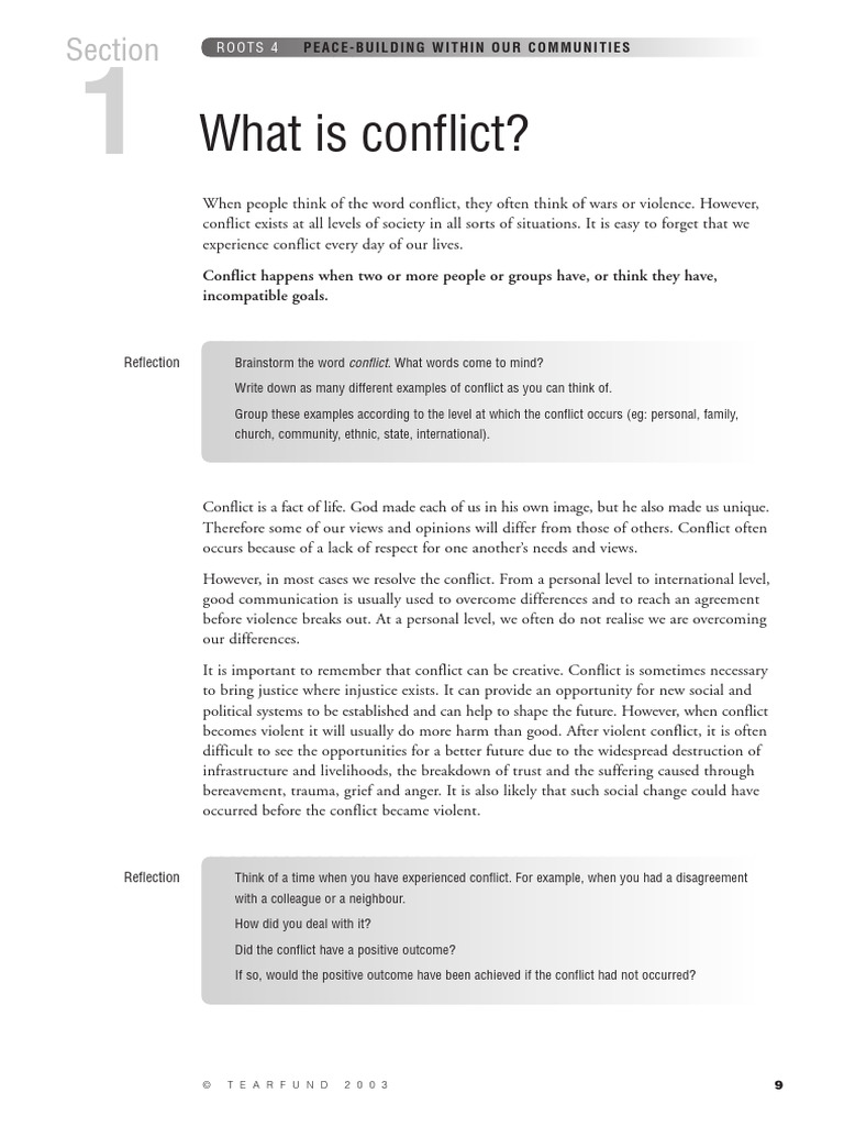 Understanding Conflict: Types and Causes | PDF | Conflict Resolution ...
