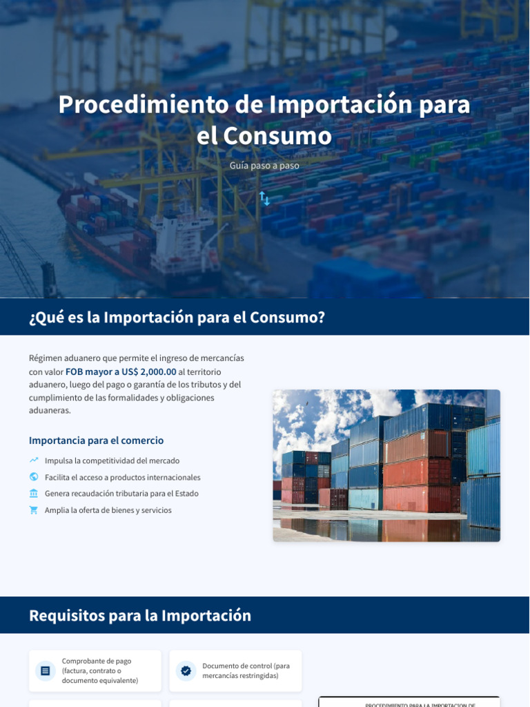 Guía de Importación para el Consumo | PDF | aduana
