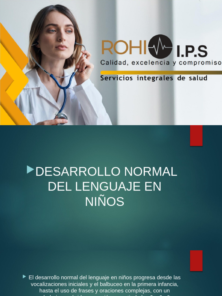 DESARROLLO NORMAL DEL LENGUAJE DEL NIÑO (2) | PDF | Cognición | Ciencia ...