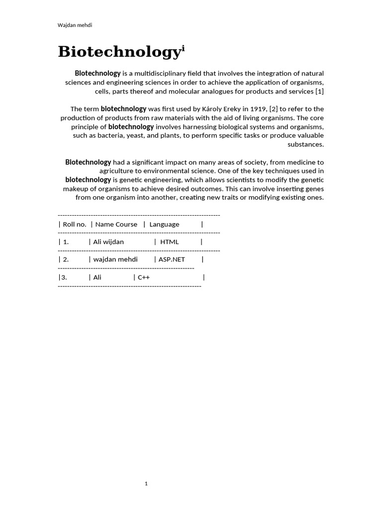 Biotech Docs | PDF