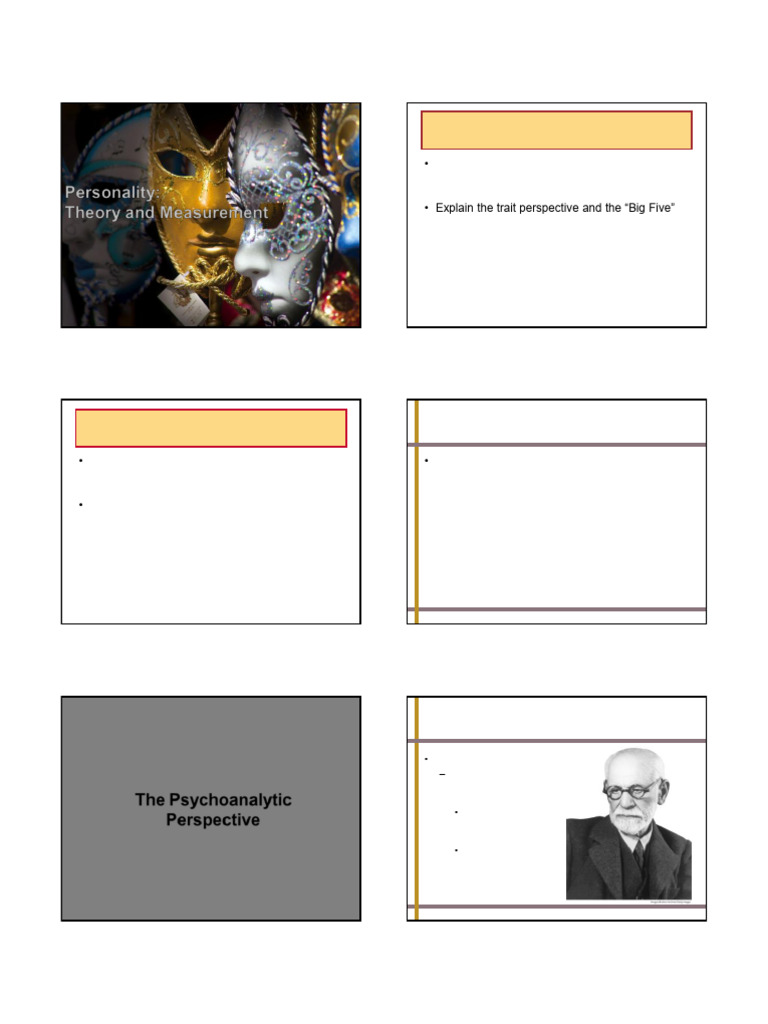 Personality Theories and Measurement Overview | PDF | Psychoanalysis ...