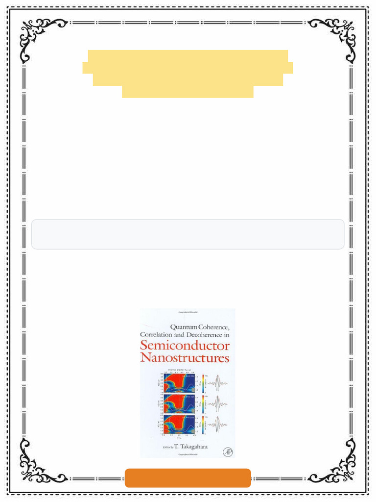 Quantum Coherence Correlation and Decoherence in Semiconductor ...