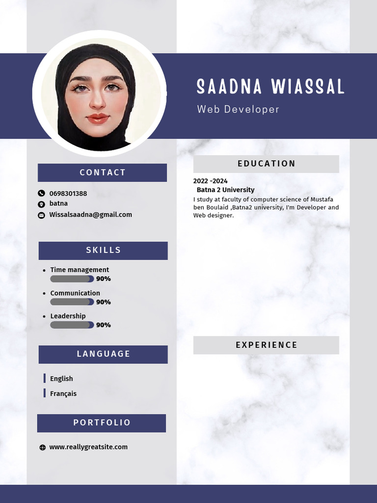 Web Developer Portfolio and Skills | PDF