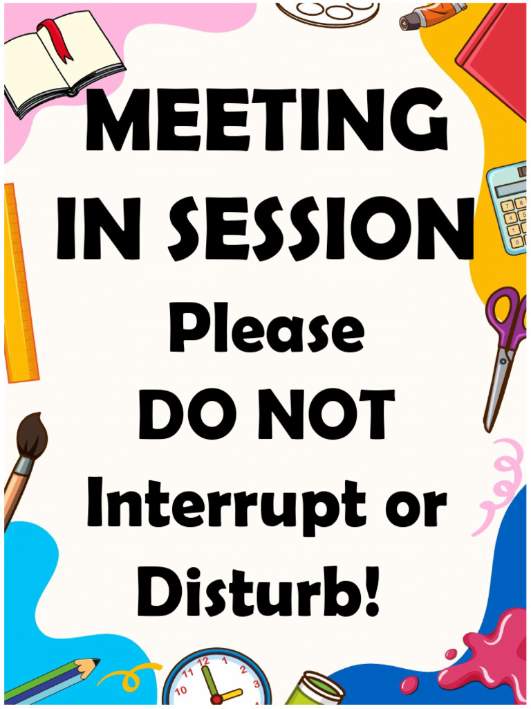 Meeting in Session Sign | PDF