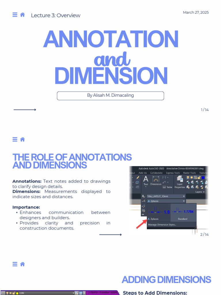 Annotations and Dimensions in Design | PDF | Page Layout