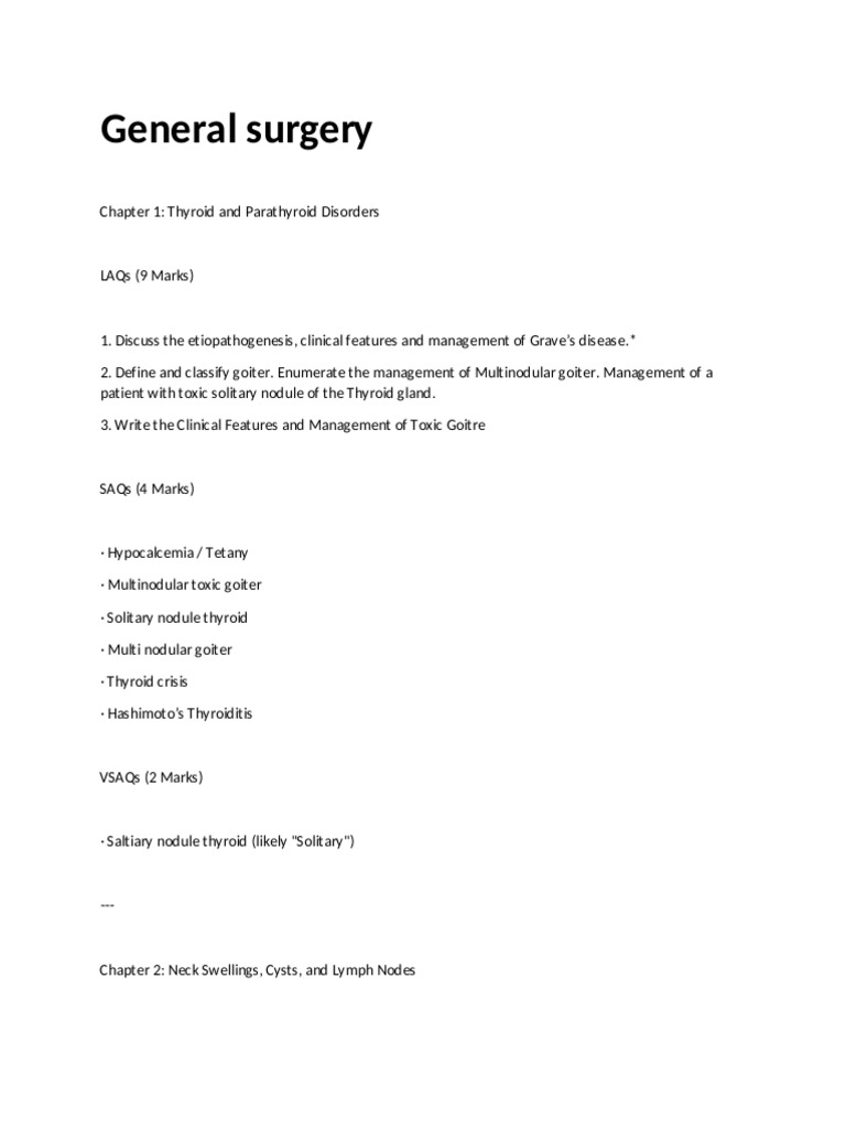 Comprehensive Guide to Surgical Disorders | PDF | Thyroid | Shock ...