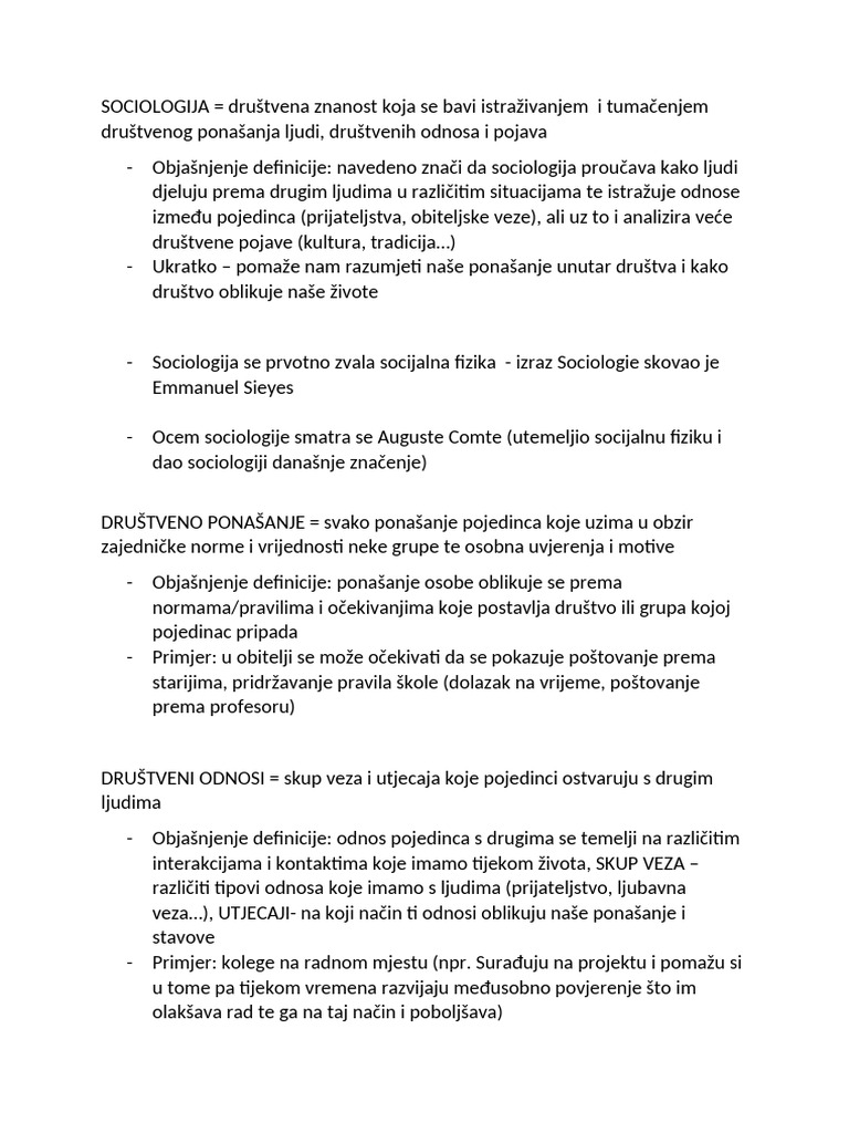 SOCIOLOGIJA Skripta | PDF