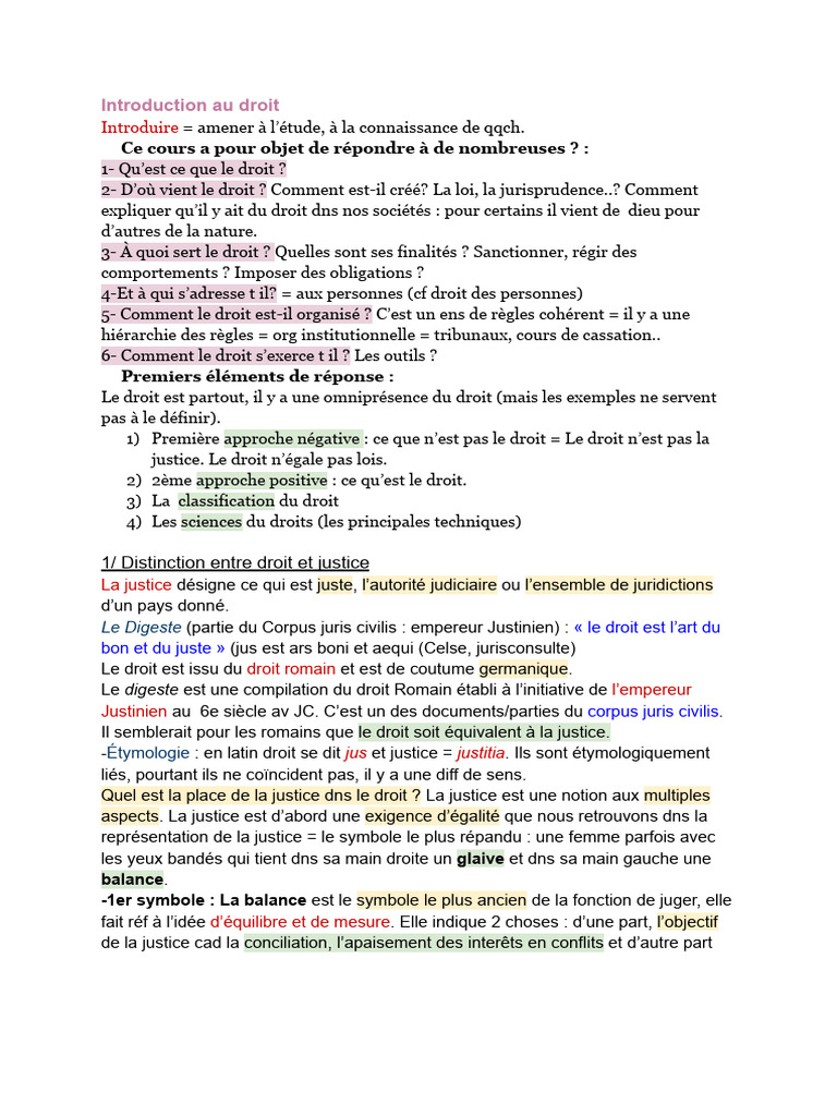 Introduction au droit et à la justice | PDF | Justice | Crime et violence