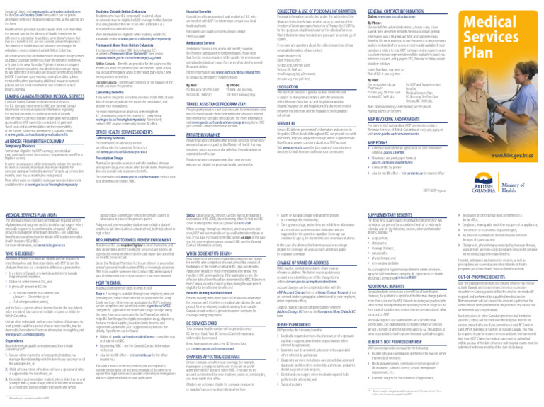 MSP Brochure | PDF | Medicare (United States) | Physician