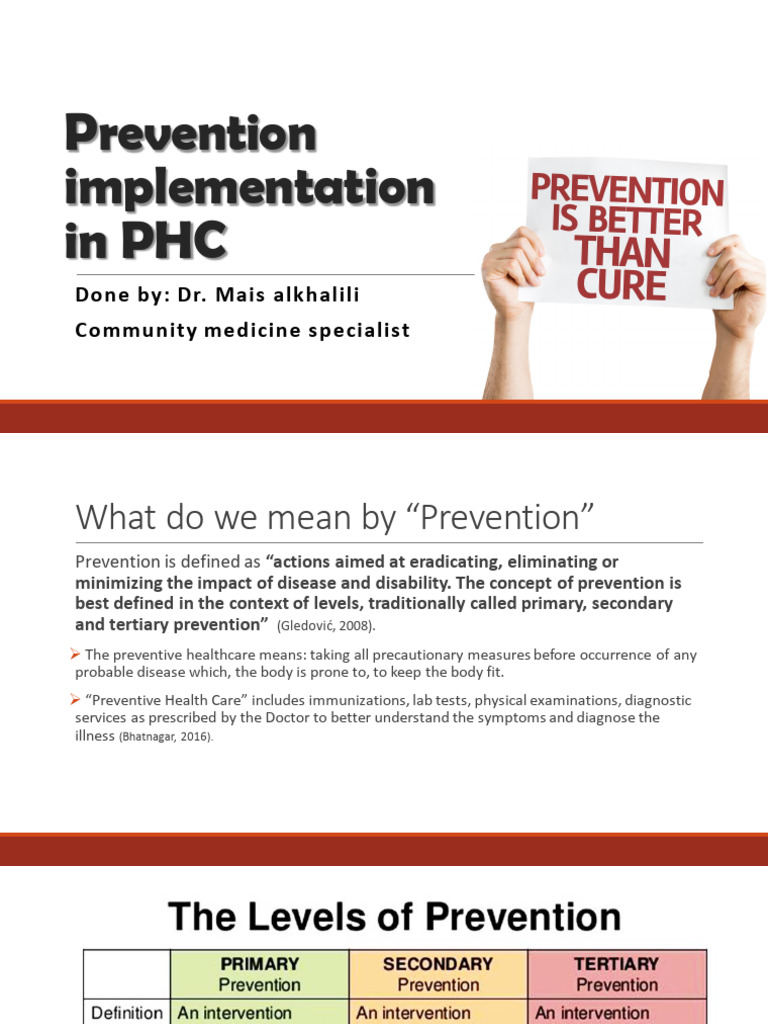 prevention_implementation_in_phc1 | PDF | Preventive Healthcare | Non ...