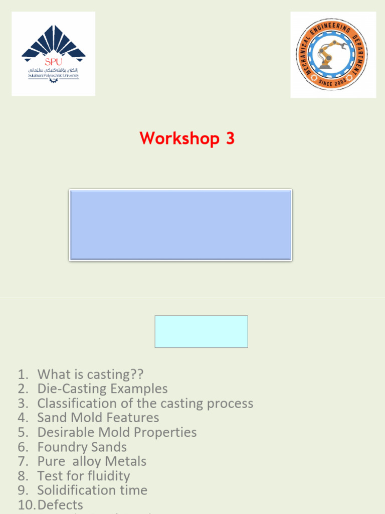 Metal Casting Processes Overview | PDF | Foundry | Mechanical Engineering