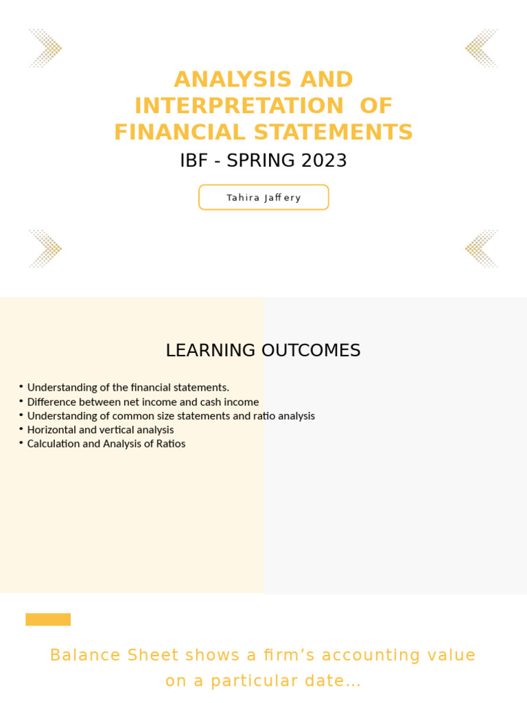 Financial Statement Analysis Guide | PDF | Income Statement | Equity ...