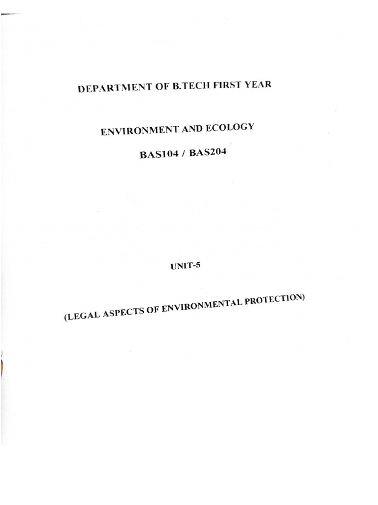 Unit 5 Evs Final | PDF