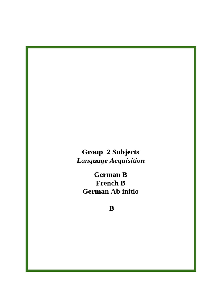 IBDP French B Course Outline Y11-Y12 | PDF | Reading Comprehension ...