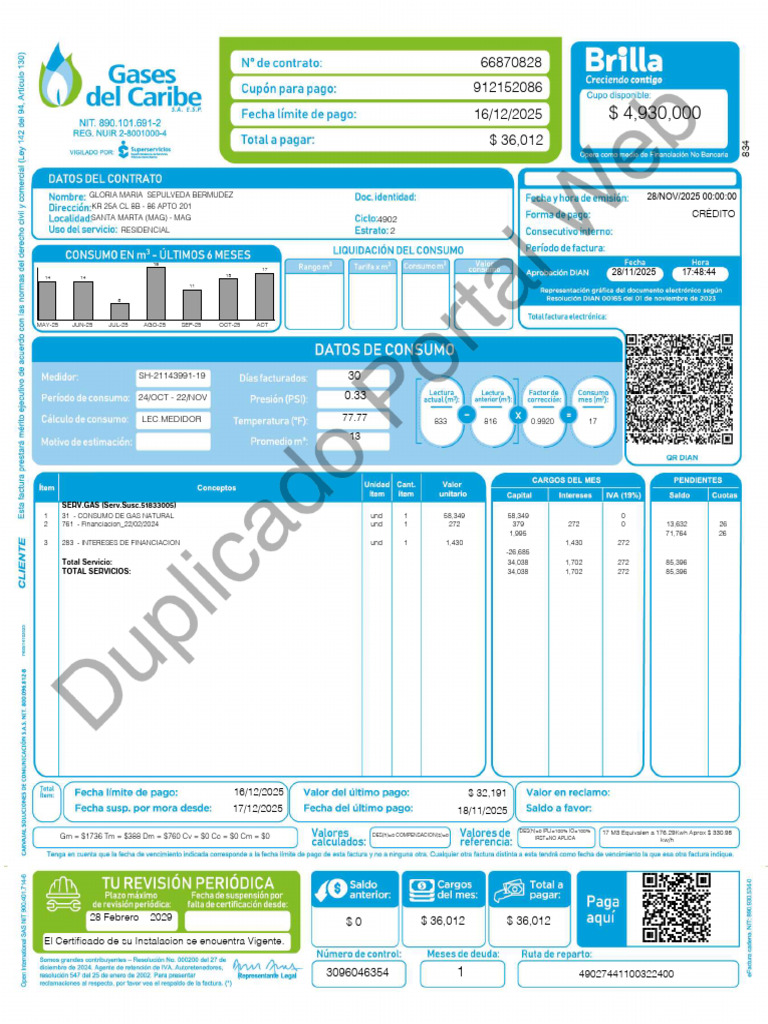 Crédito: KR 25A CL 8B - 86 APTO 201 Santa Marta (Mag) - Mag Gloria ...