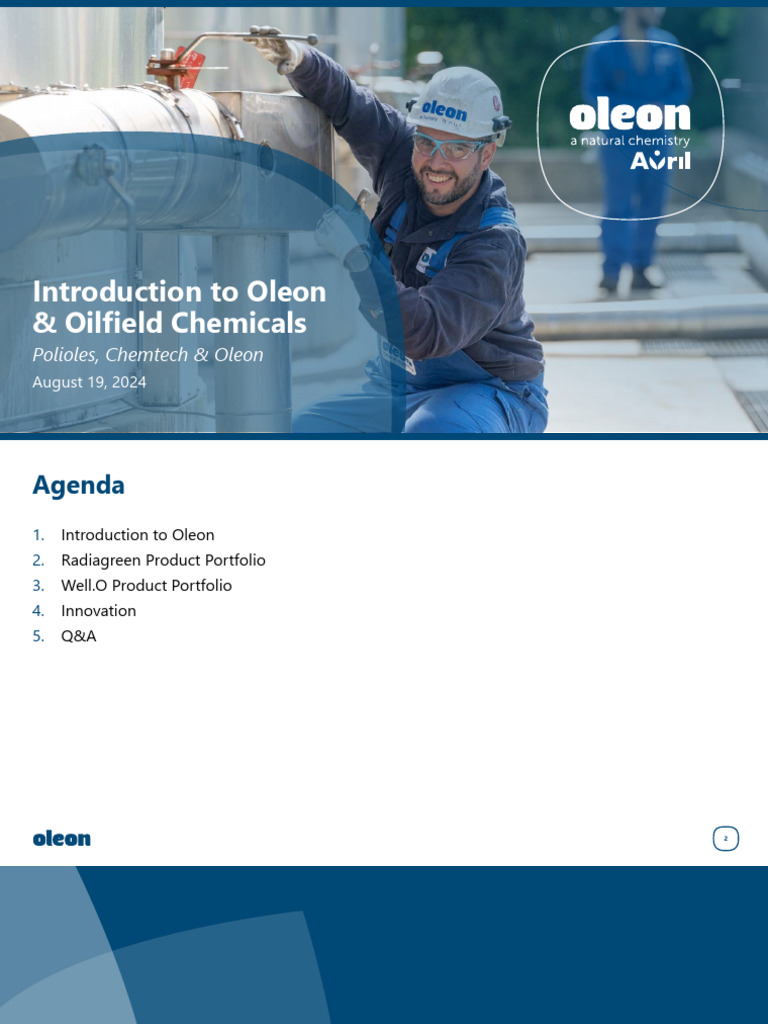 Oleon Oilfield Chemicals Overview | PDF | Emulsion | Lubricant