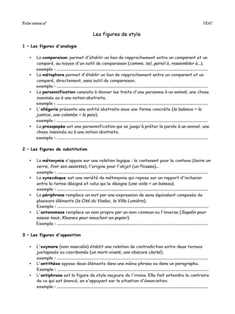 Figures de style : Guide complet | PDF | Persuasion | Rhétorique