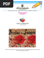 Resumen Del Argumento y Estructura de Bodas De Sangre ...
