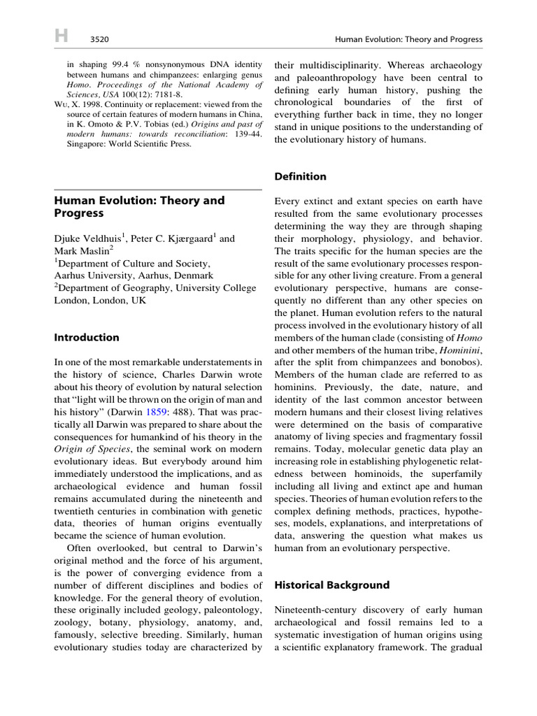 Human Evolution: Insights and Theories | PDF | Homo | Human Evolution
