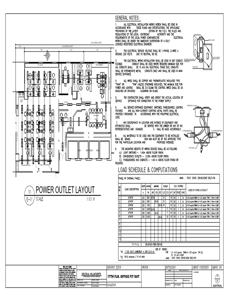Office Fit-Out Electrical Layout Guide | PDF | Components | Power ...