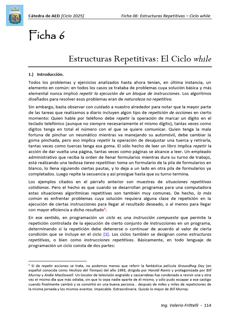 Estructura del Ciclo While en Python | PDF | Ecuaciones | Número complejo