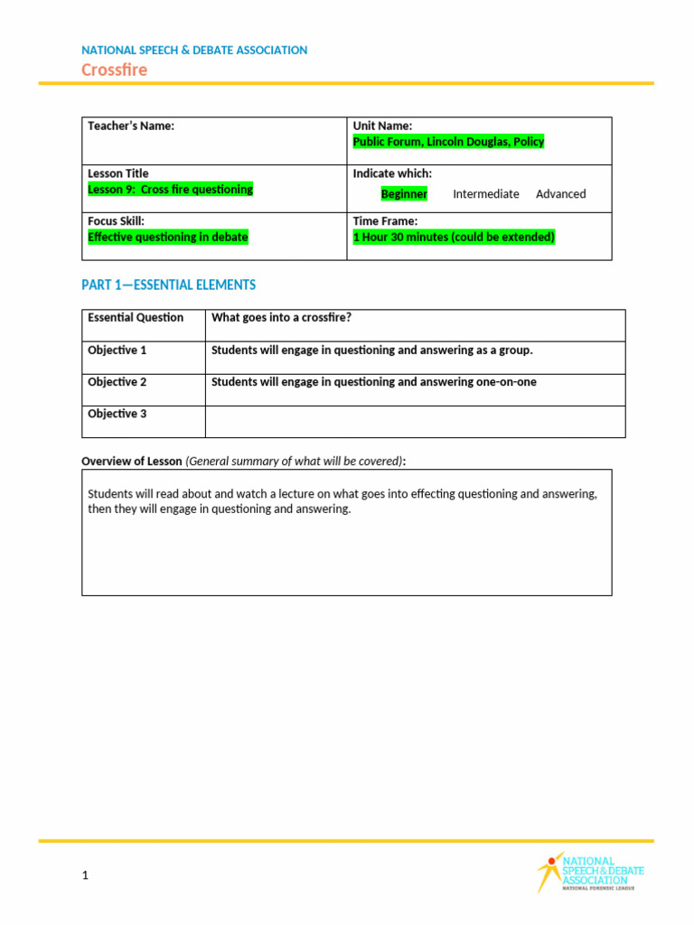 Mastering Crossfire in Debate | PDF | Cognition | Human Communication