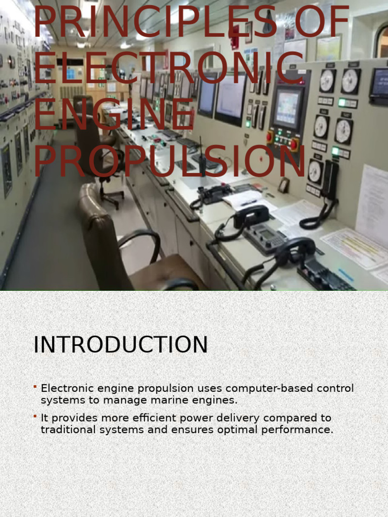 Electronic Engine Propulsion Overview | PDF | Engines | Marine Propulsion