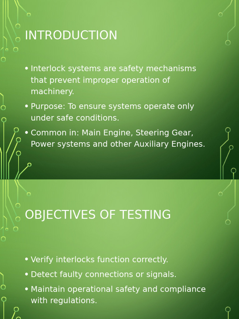Interlock System Testing Procedures | PDF | Reliability Engineering ...
