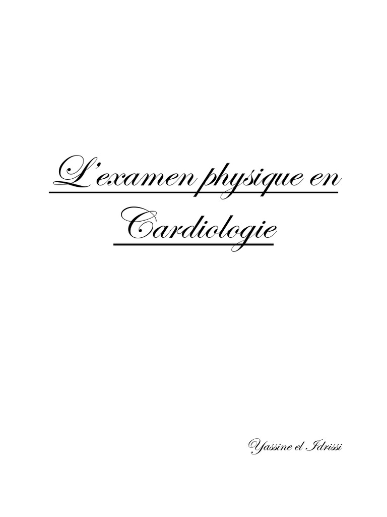 Examen physique en cardiologie : guide complet | PDF | Hypertension ...