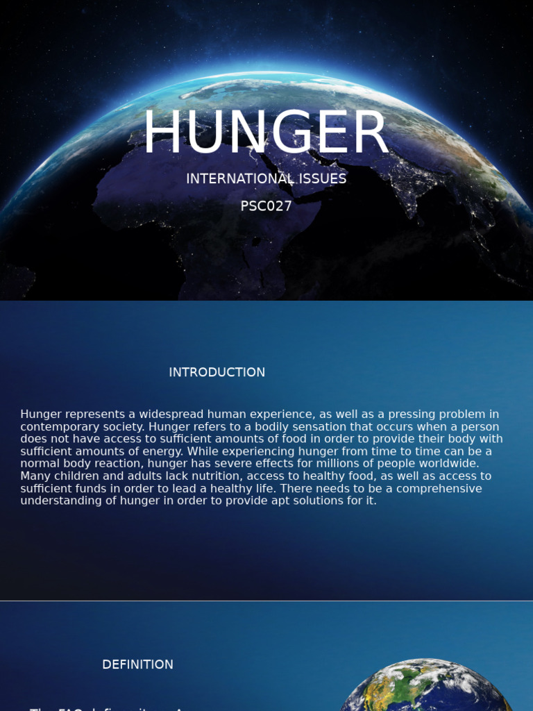 Understanding Global Hunger Issues | PDF | Food Security | Hunger