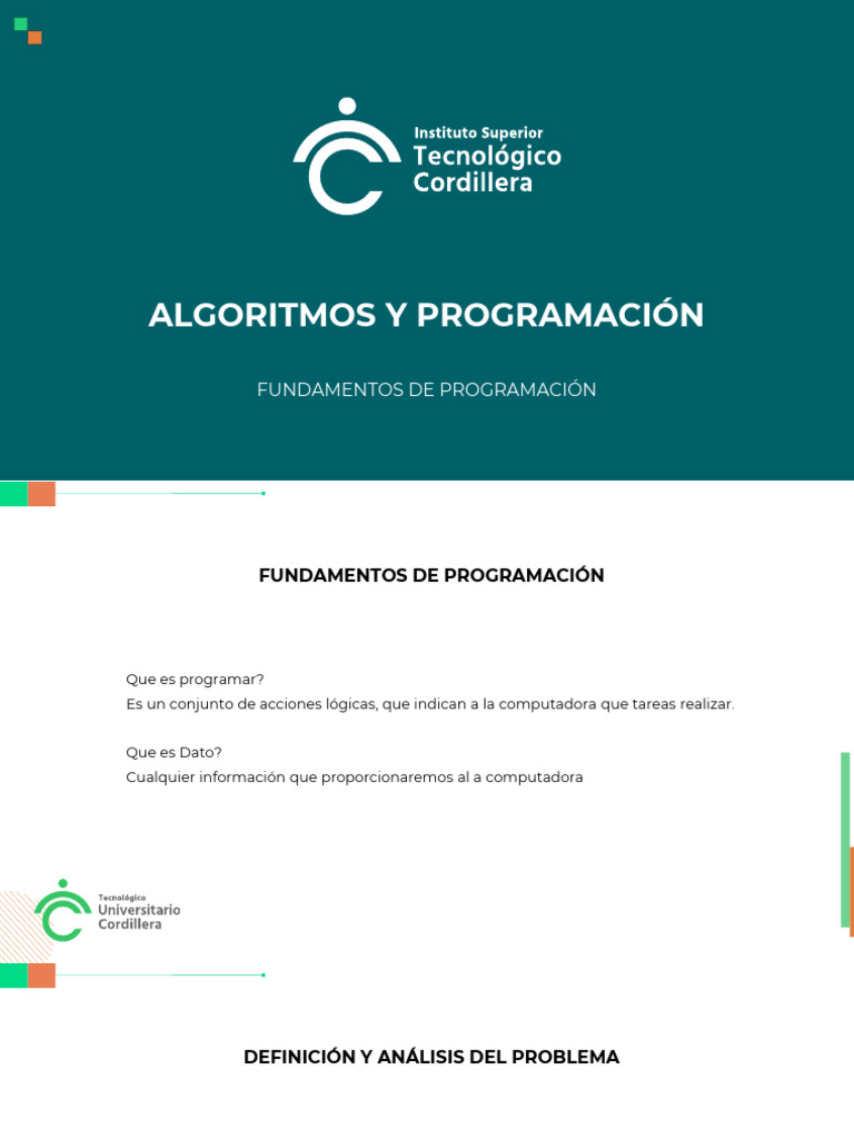 Fundamentos de Algoritmos y Programación | PDF | Algoritmos ...