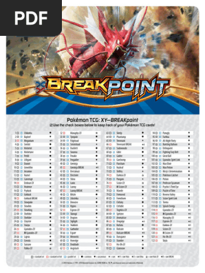 Pokmon TCG XY BREAKpoint Card List | PDF | Nintendo Franchises | Nintendo