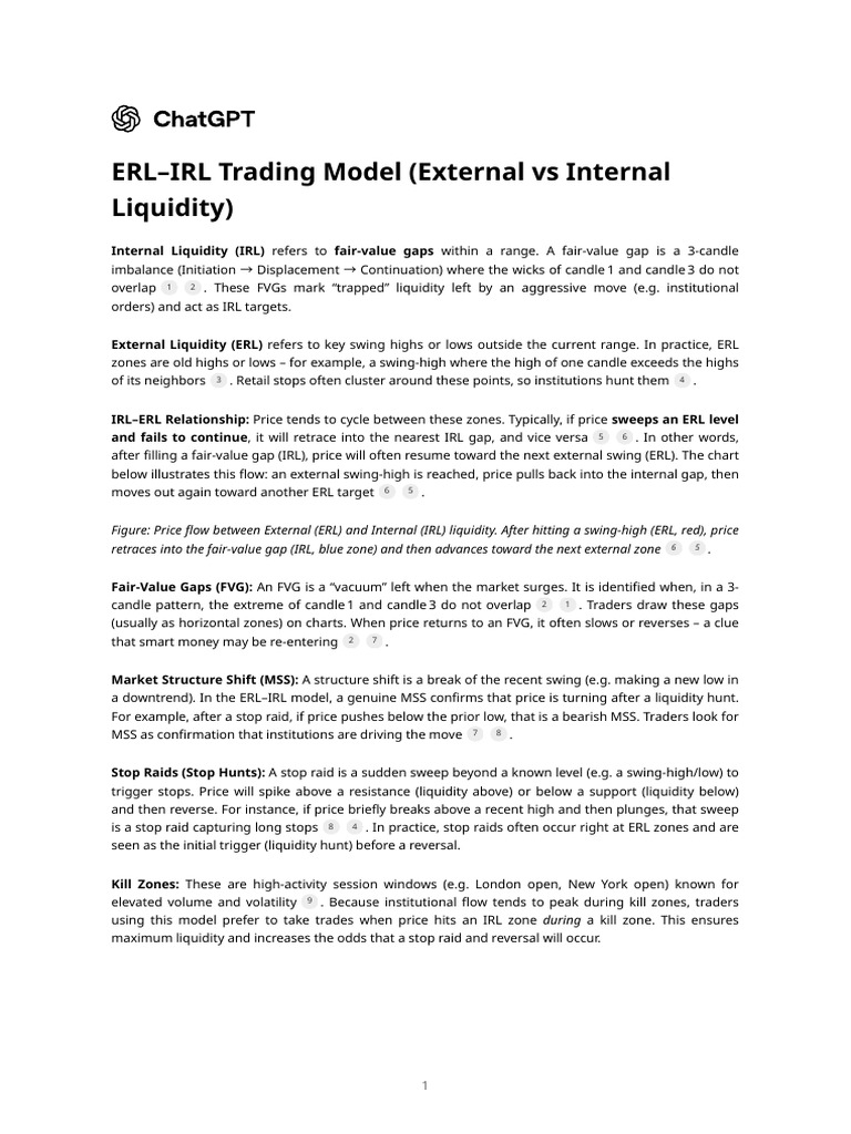 ERL-IRL Trading Model Explained | PDF | Market Liquidity | Market ...