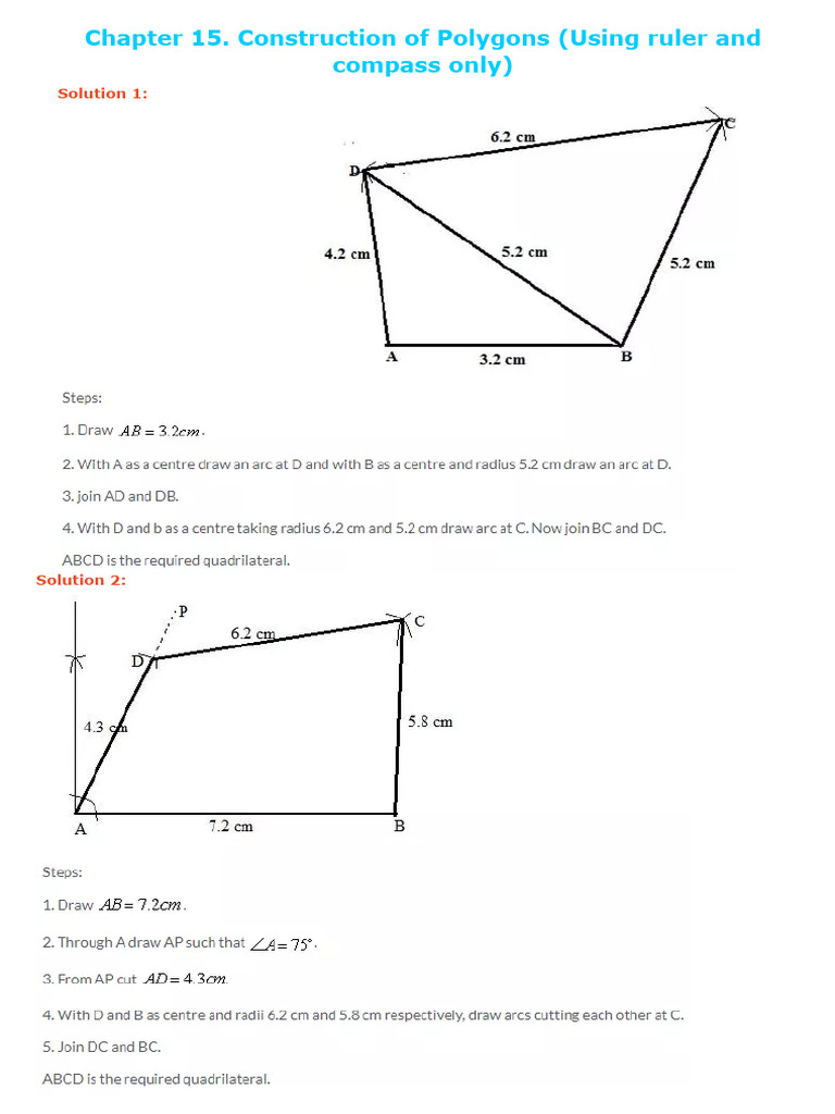 Polygon Construction with Ruler and Compass | PDF | Elementary Geometry ...