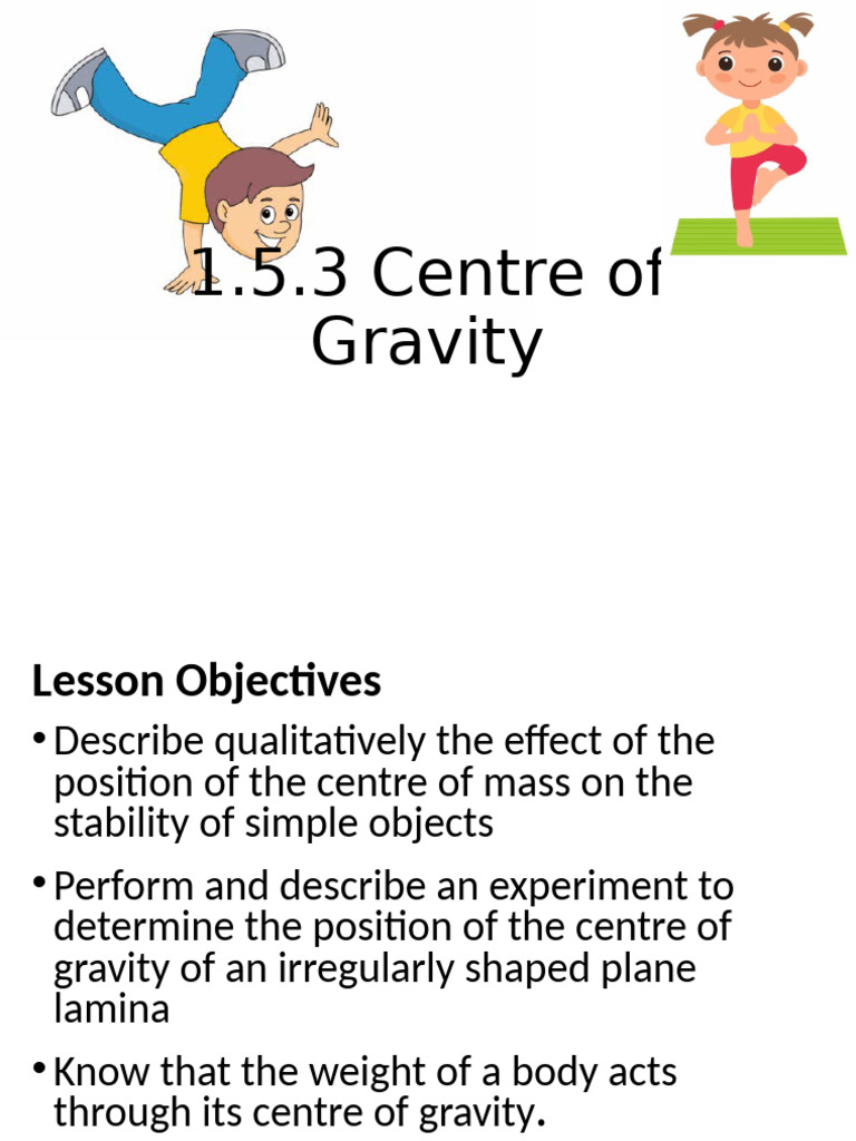 Understanding Centre of Gravity and Stability | PDF | Center Of Mass ...