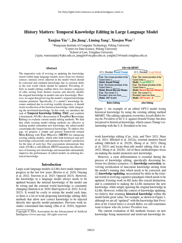 Temporal Knowledge Editing in LLMs | PDF | Knowledge | Artificial ...