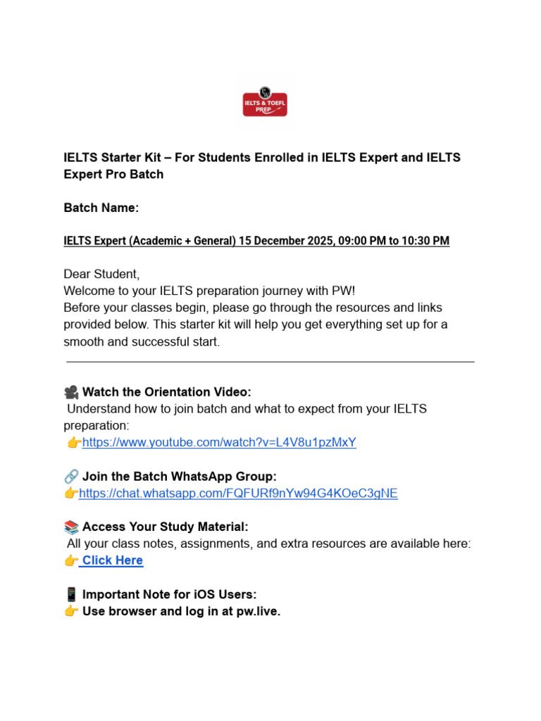 Welcome Kit | PDF