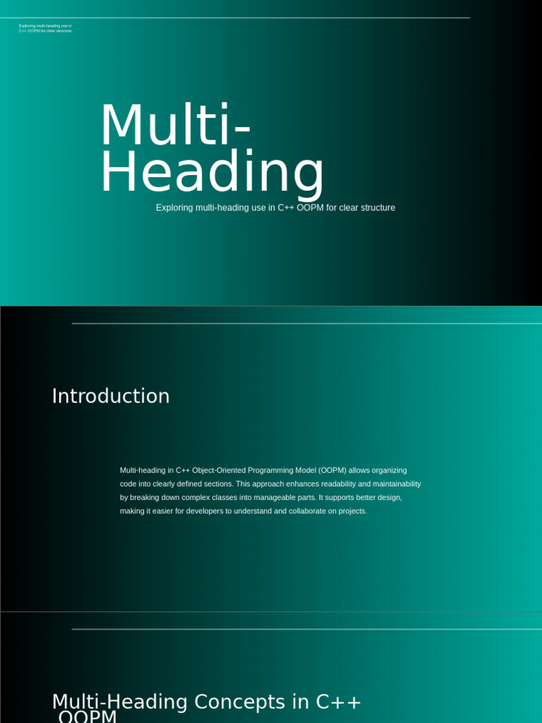 Multi-Heading in C++ OOPM Explained | PDF | Class (Computer Programming ...