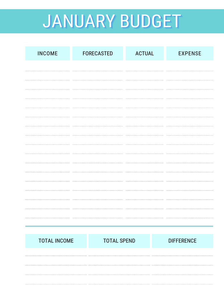 Easy Budget Planner PDF | PDF | Meal | Lunch