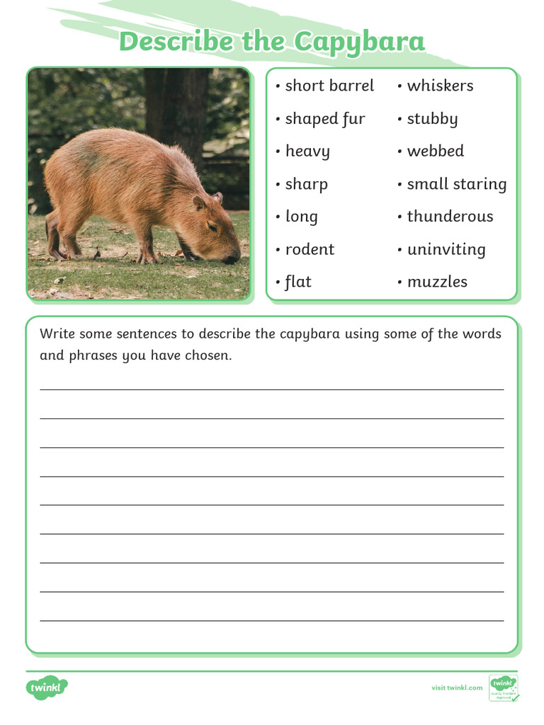 Capybara Description and Traits | PDF