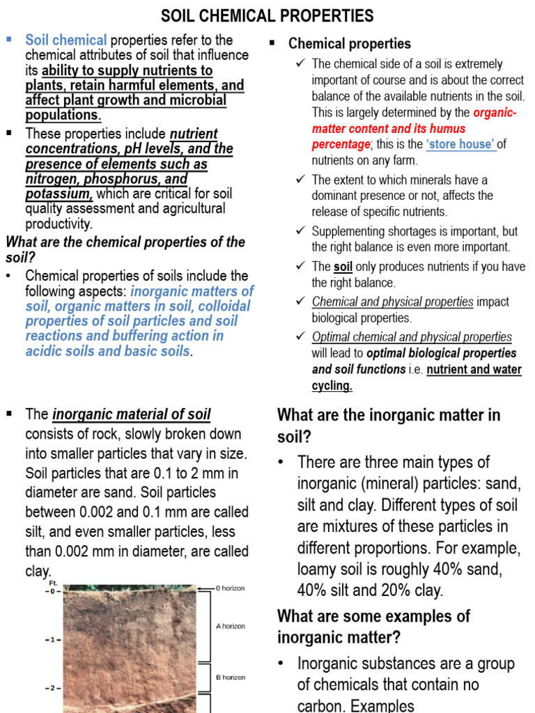 Understanding Soil Chemical Properties | PDF | Soil | Plant Nutrition