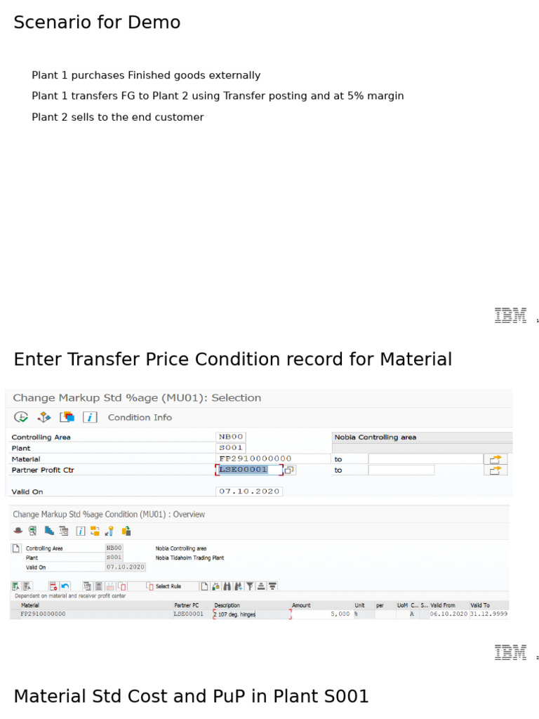 Transfer Price Demo | PDF