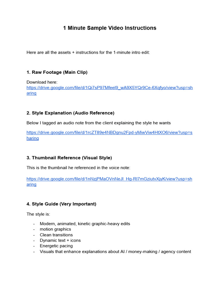 Intro Video Instructions (1) | PDF