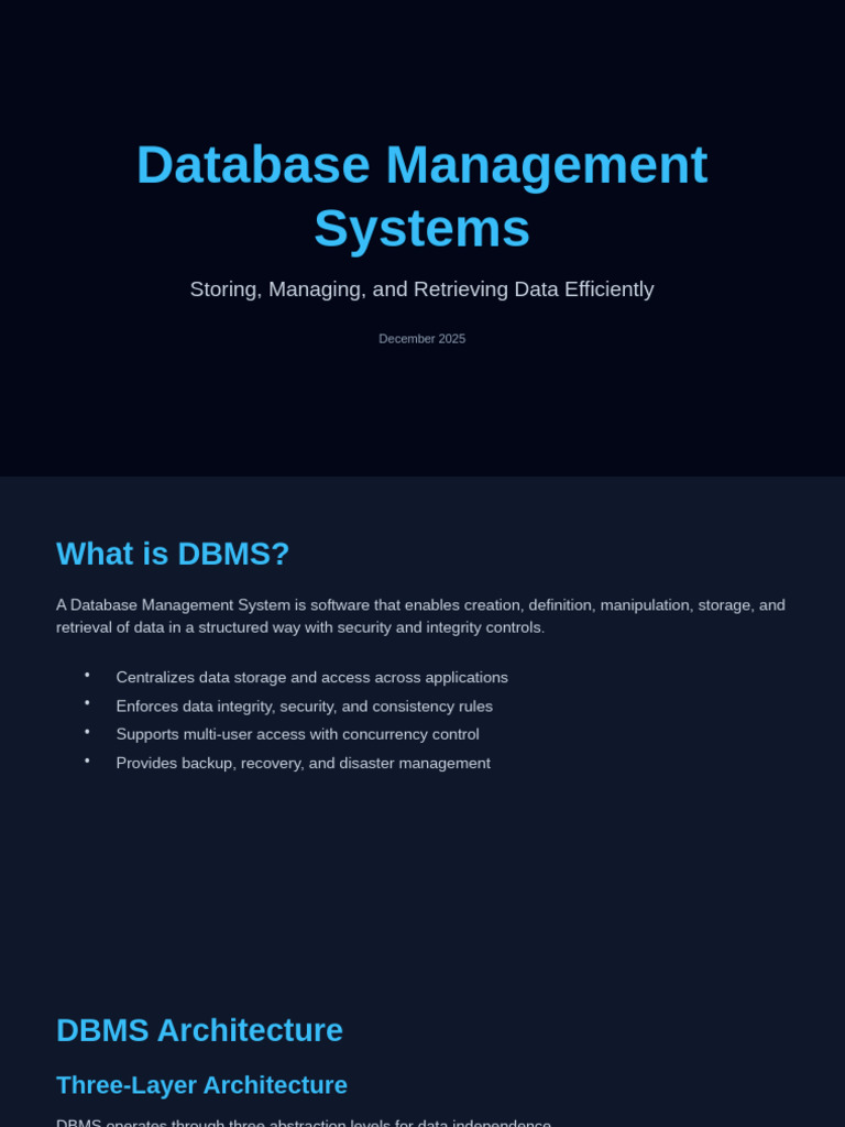 Database Management Systems Overview | PDF | Databases | Database Index
