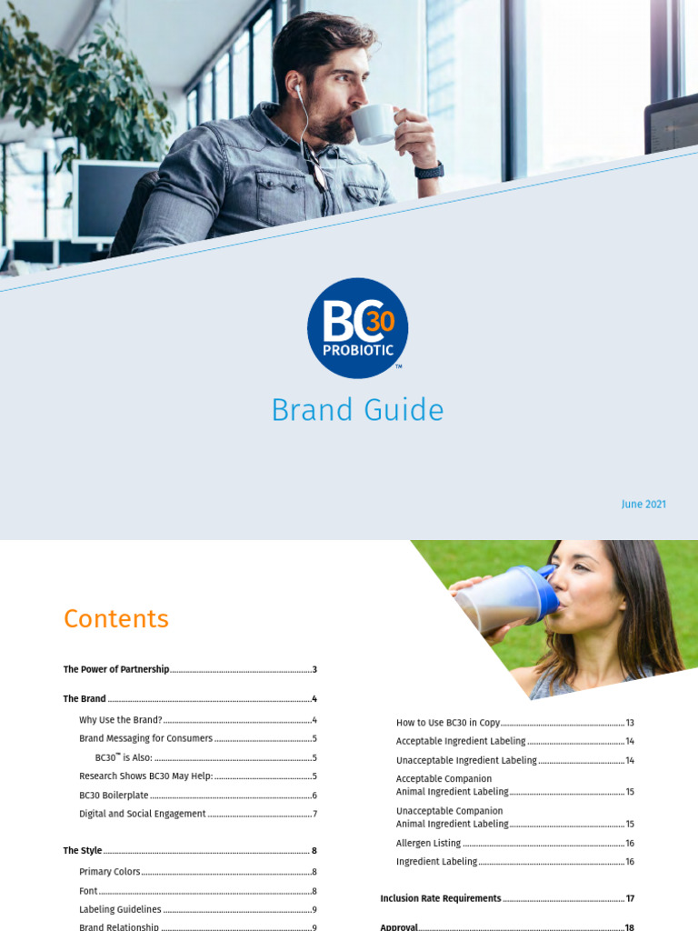 BC30 Probiotic Brand Guidelines | PDF | Probiotic | Brand