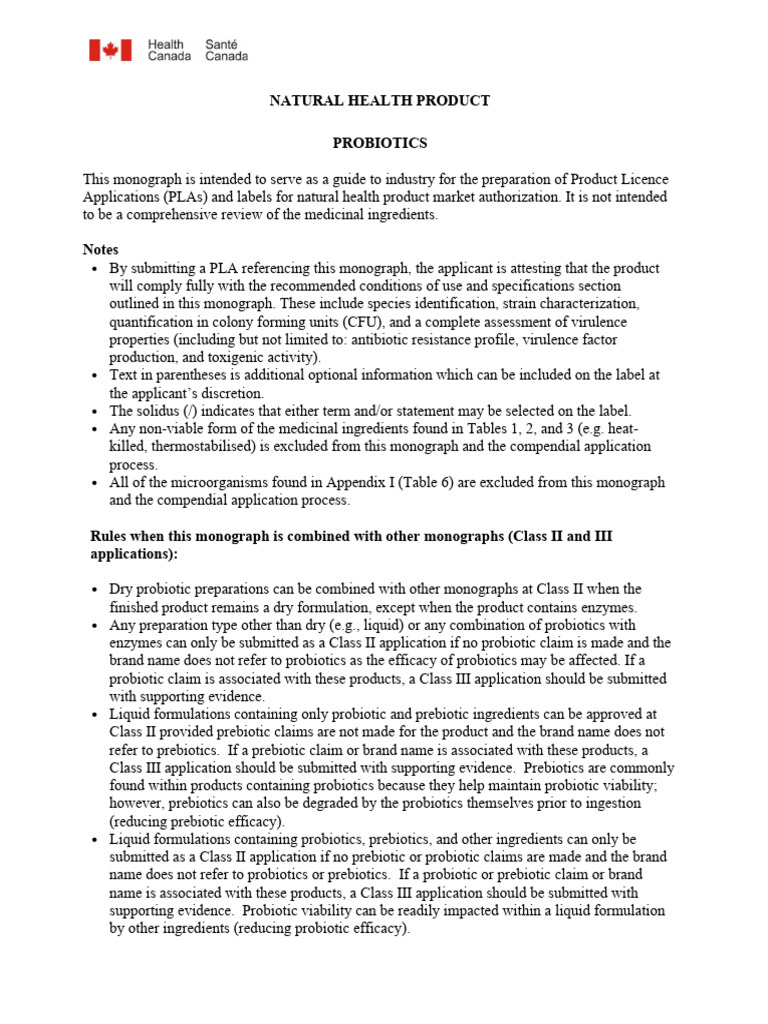 Probiotics Product License Guide | PDF | Saccharomyces Cerevisiae ...