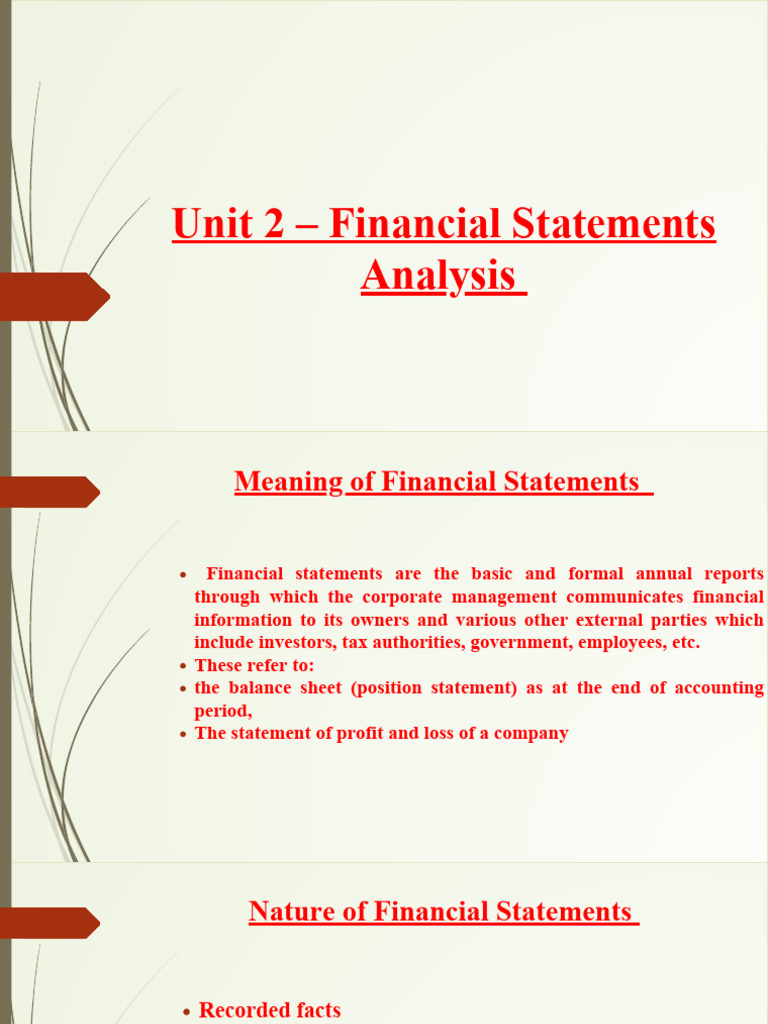 Unit 2 – Financial Statements Analysis BCA Aakriti ...