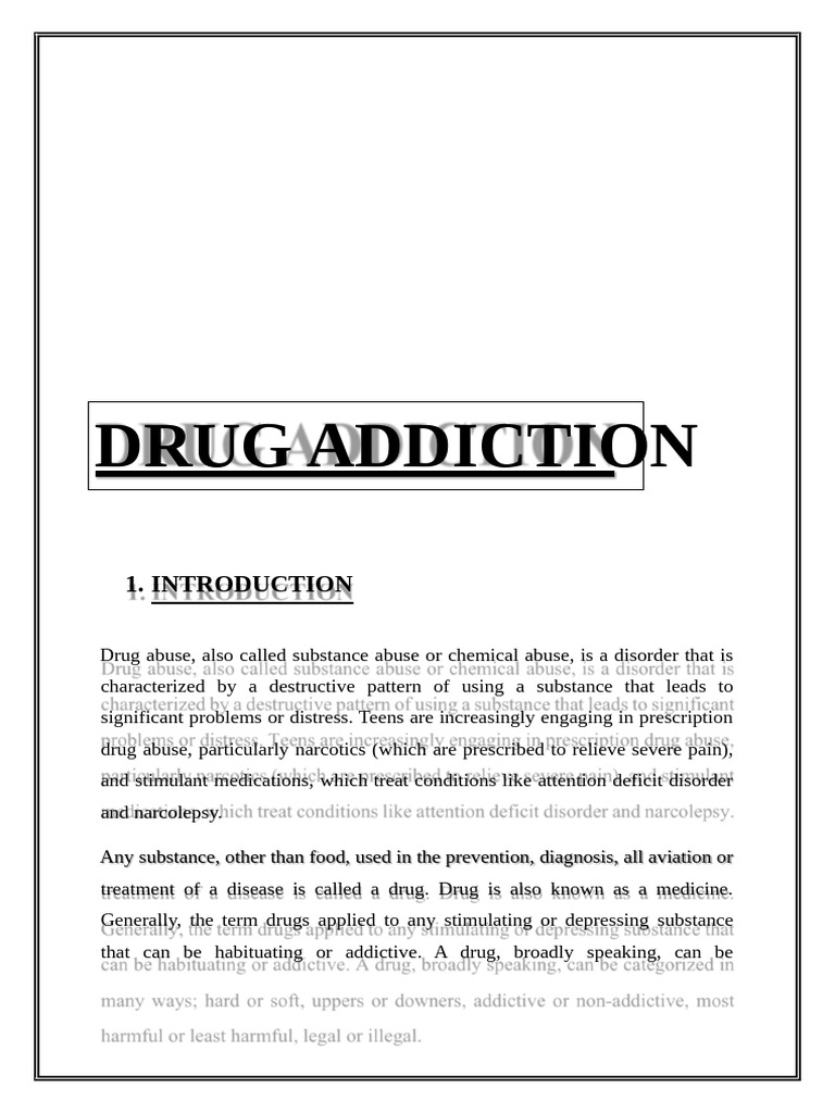 Understanding Drug Addiction and Abuse | PDF | Smoking | Heroin