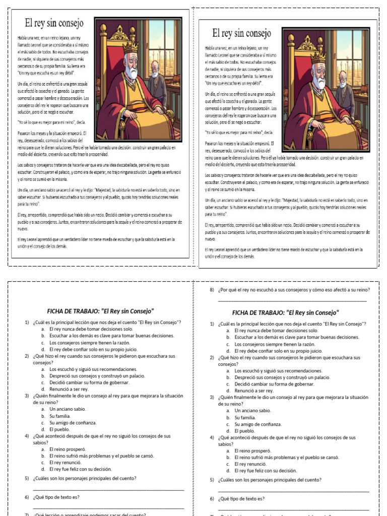 ficha del rey sin consejo | PDF