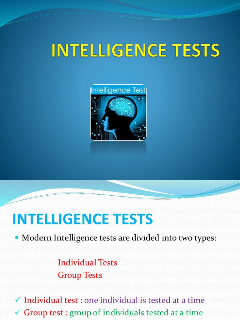 Intelligent Tests | PDF